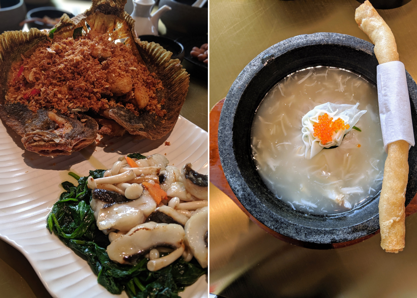 Min Jiang at Dempsey fish and soup